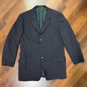 Modelo Ermenegildo Zegna Soft Wool Blazer Sport Coat 44R (Est) Black Formal Work